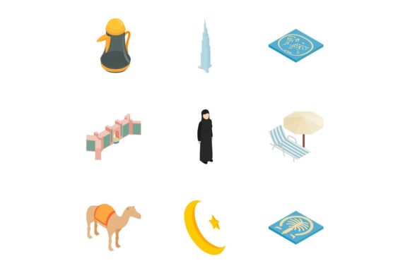 Elevate Designs with Arab Elements Icons Set