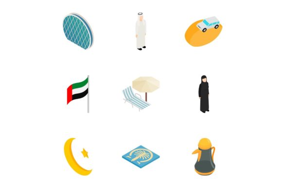 Elevate Designs with UAE Elements Icons Set
