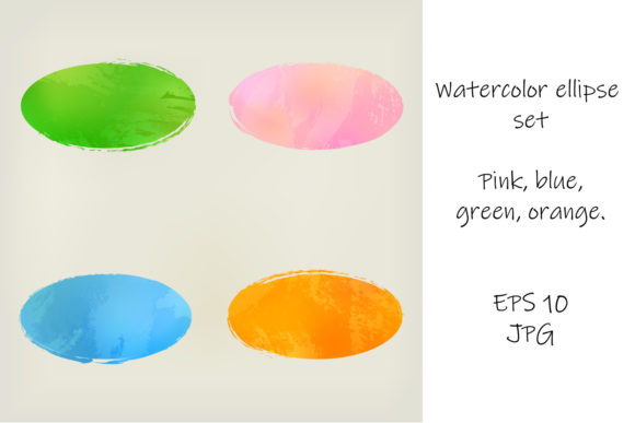 Elevating Modern Design with a Versatile Watercolor Vector Ellipse Set
