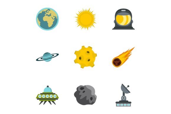 Evaluating the Space Elements Icons Set: A Flat Style Resource for Modern Web Design