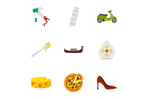 Mastering Visual Storytelling with the Italy Culture Elements Icons Set