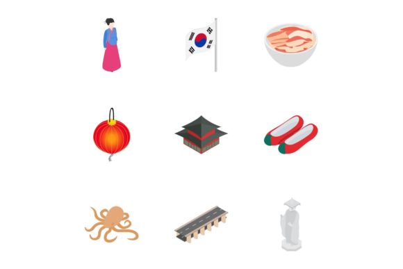 Mastering Visual Storytelling with the South Korea Cultural Elements Icons Set