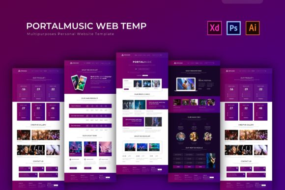 Portalmusic Web Template: Your Modern Design Starter